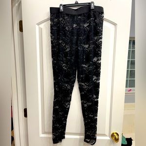 Lace see thru leggings
